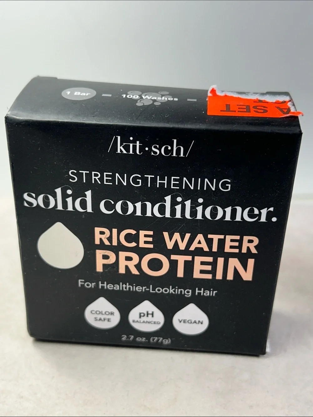 Kitsch Rice Water Protein Solid Shampoo and Conditioner Set
